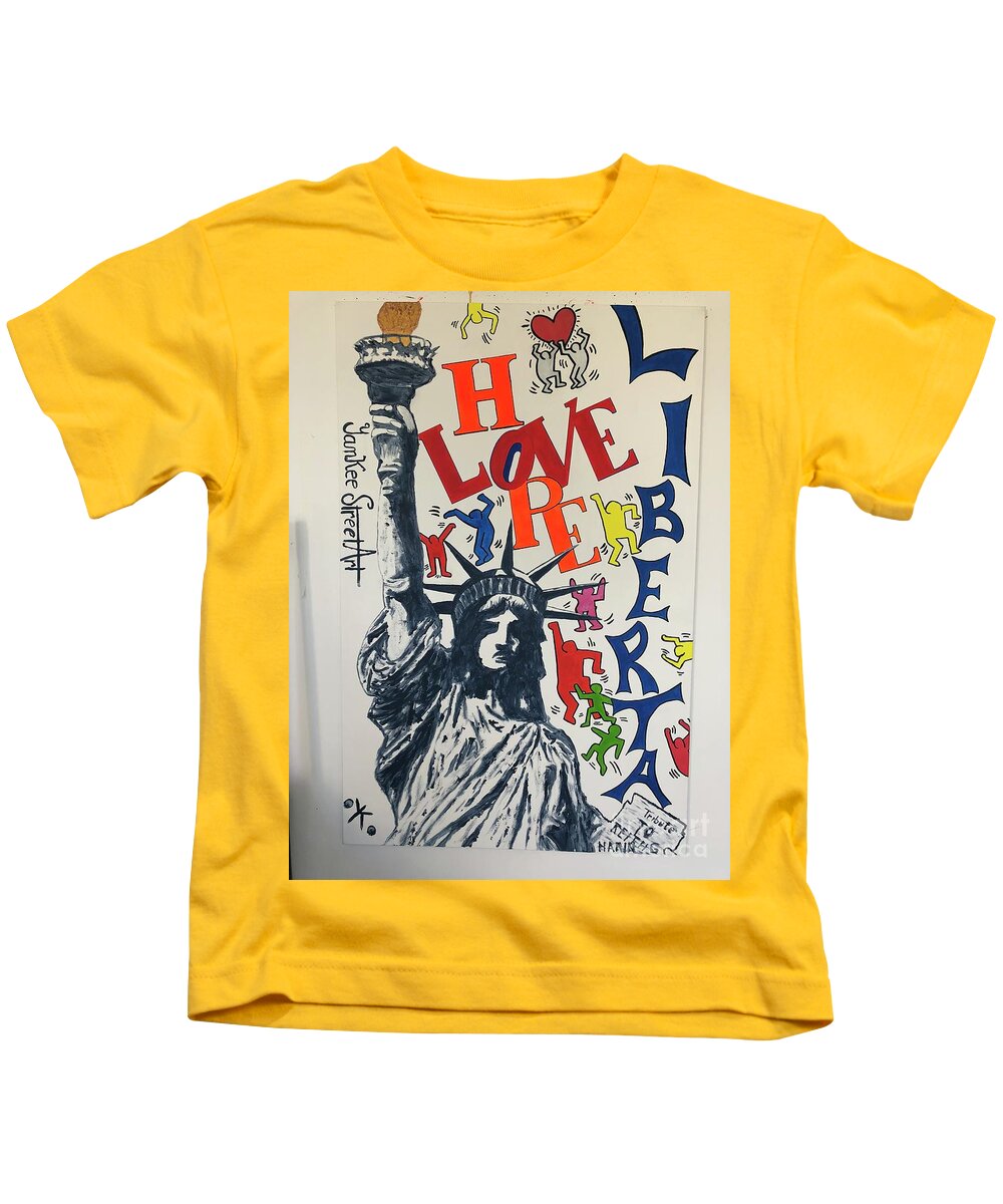 Hommage haring - Kids T-Shirt - Ykstreetart