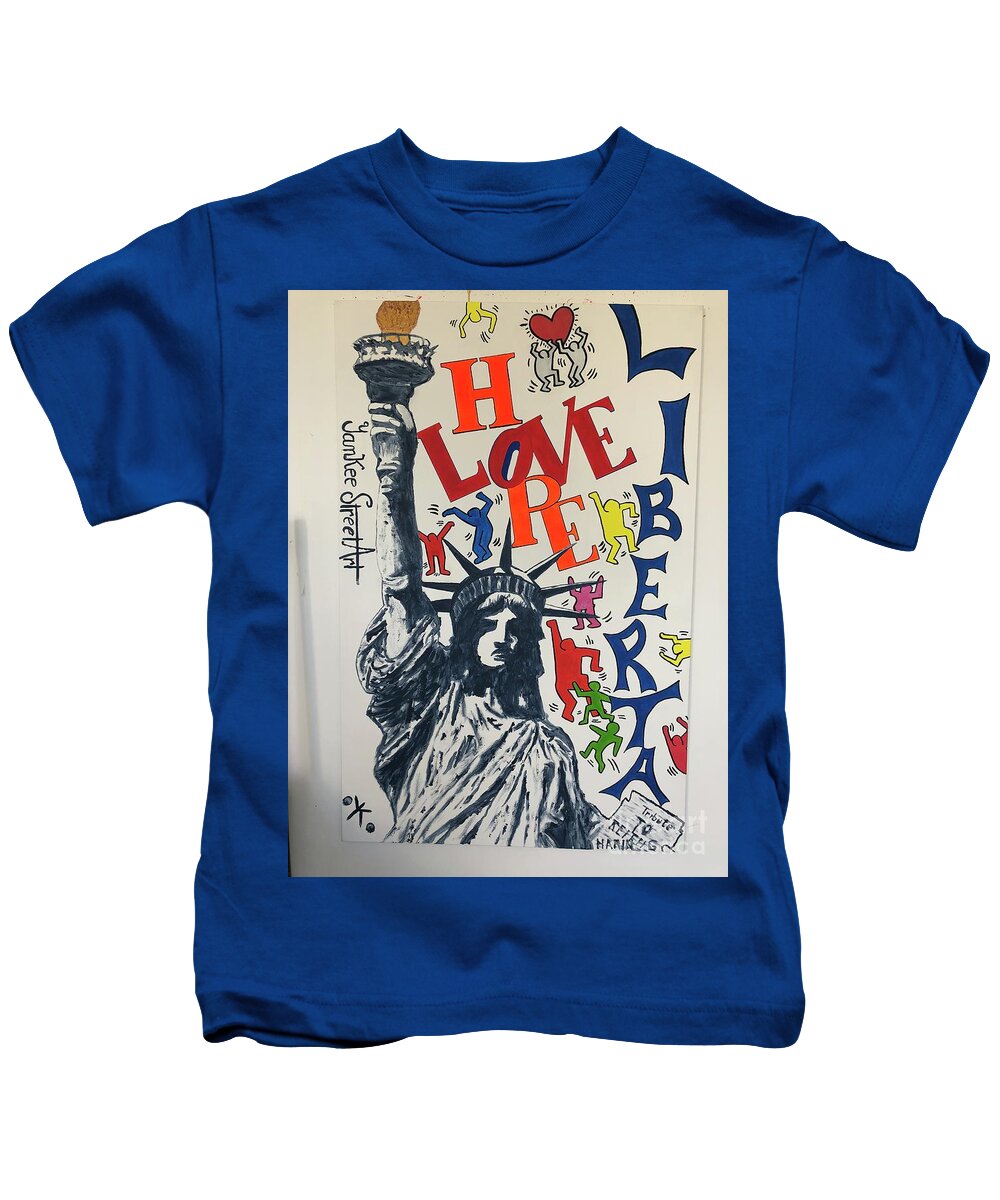 Hommage haring - Kids T-Shirt - Ykstreetart