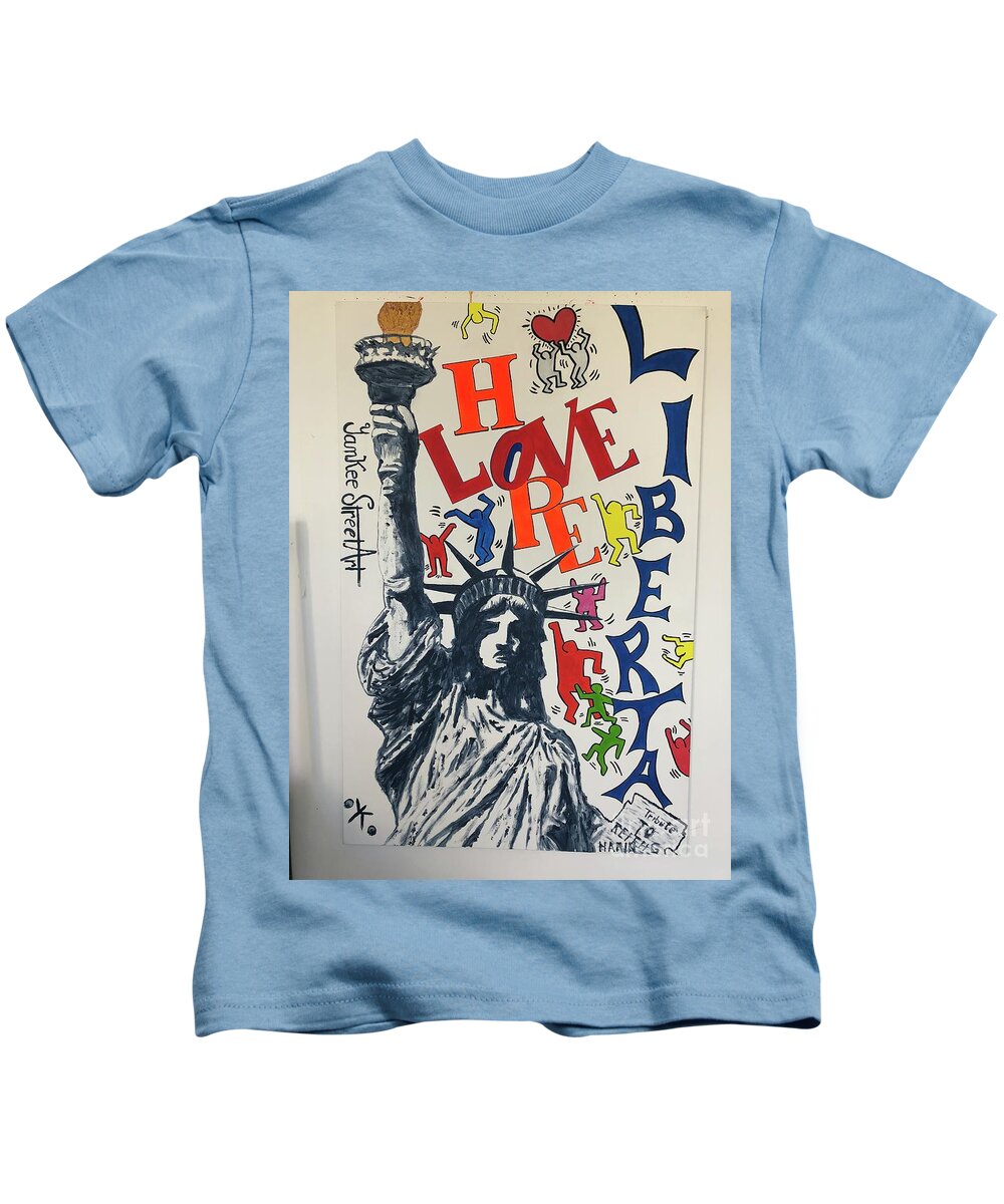 Hommage haring - Kids T-Shirt - Ykstreetart