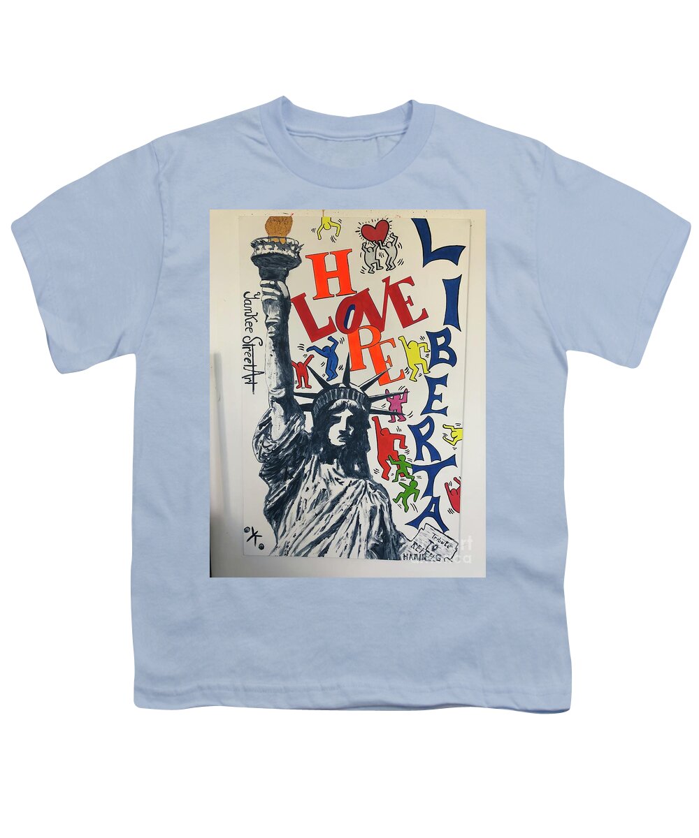 Hommage haring - Youth T-Shirt - Ykstreetart