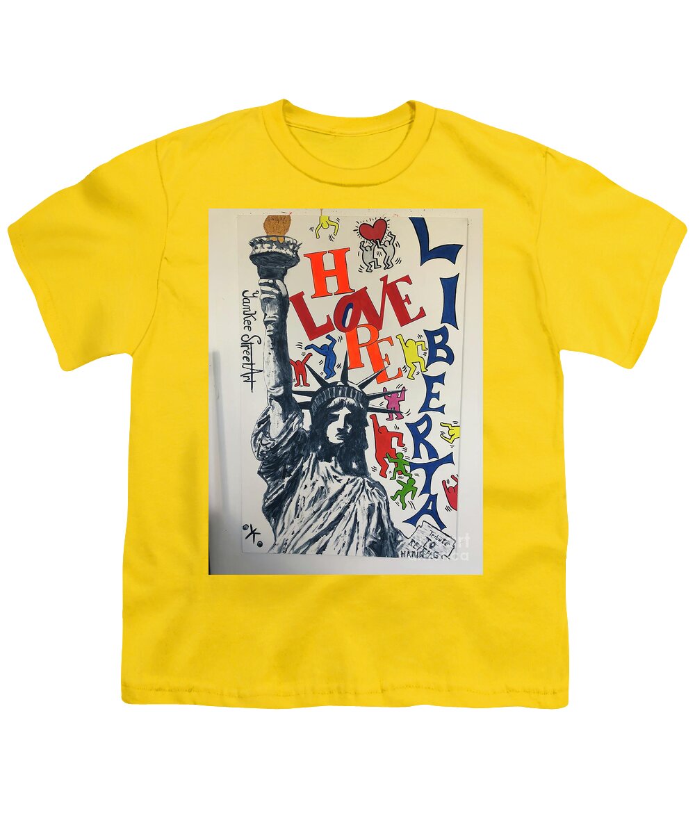 Hommage haring - Youth T-Shirt - Ykstreetart