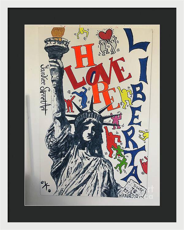 Hommage haring - Framed Print - Ykstreetart