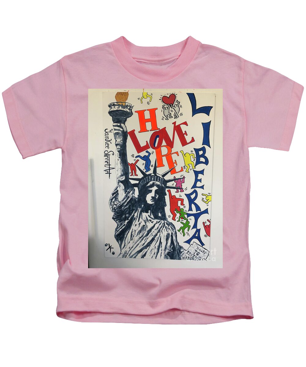Hommage haring - Kids T-Shirt - Ykstreetart