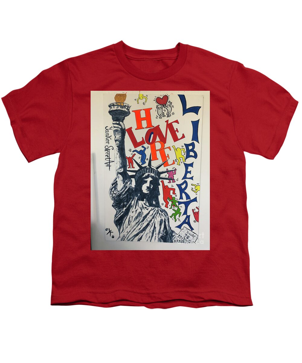 Hommage haring - Youth T-Shirt - Ykstreetart