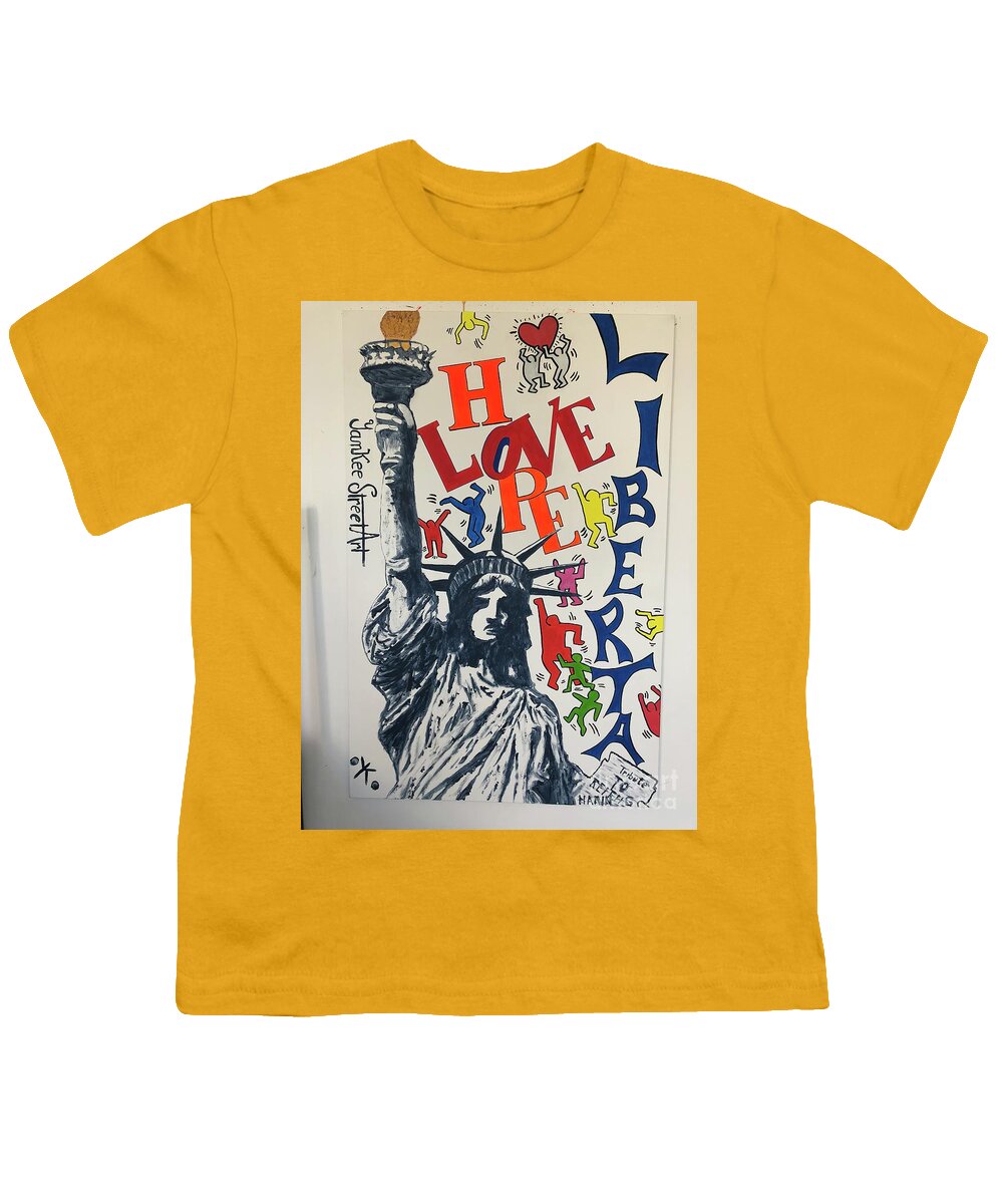 Hommage haring - Youth T-Shirt - Ykstreetart