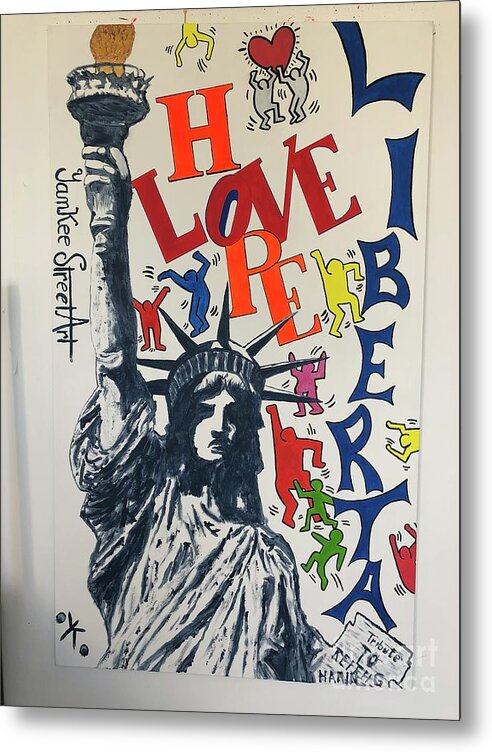 Hommage haring - Metal Print - Ykstreetart