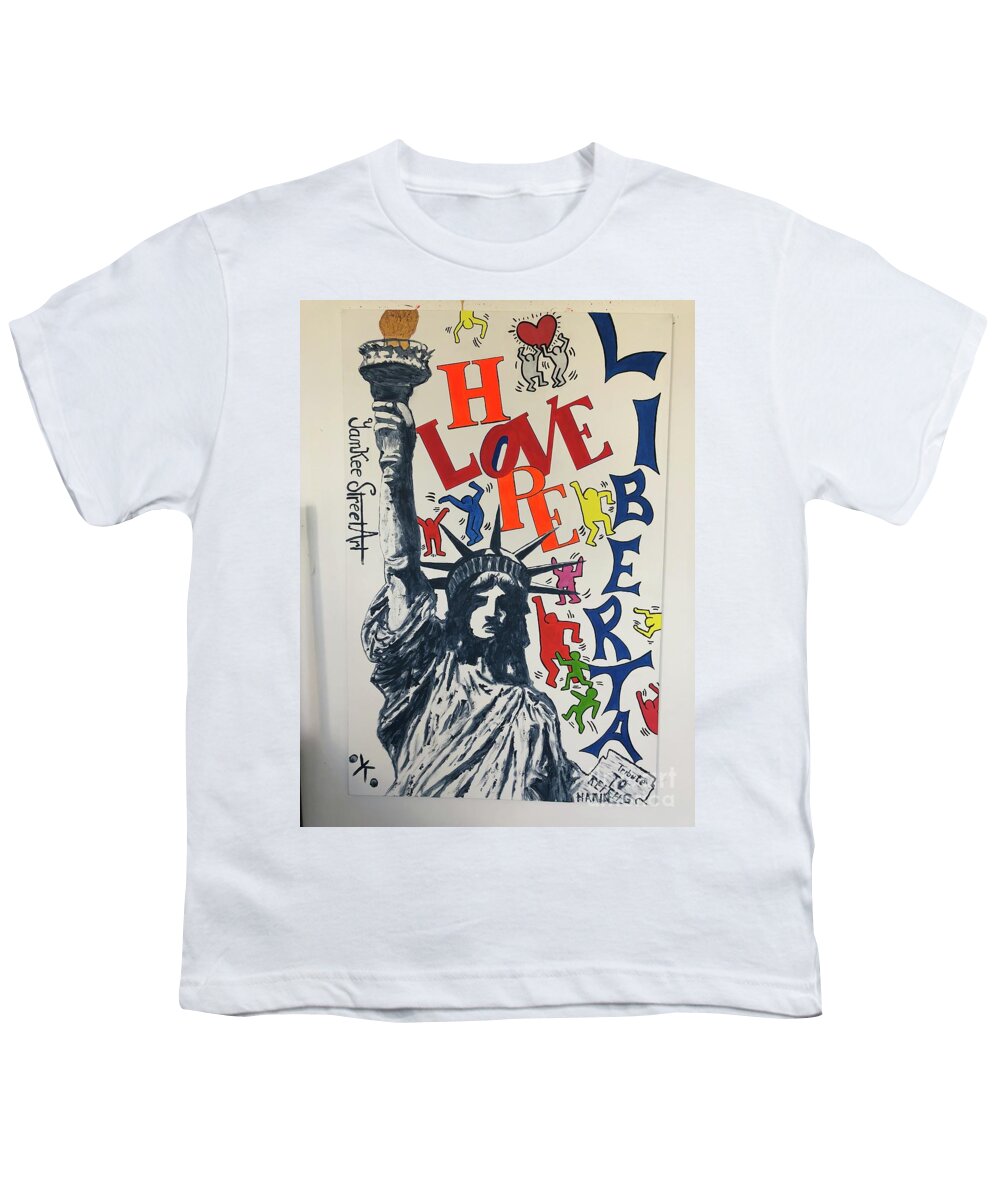 Hommage haring - Youth T-Shirt - Ykstreetart