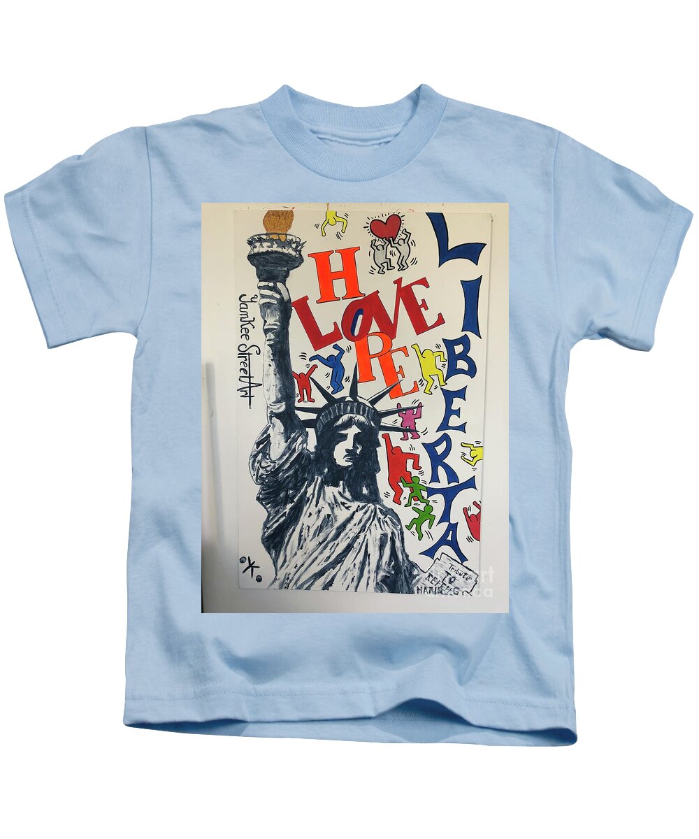 Hommage haring - Kids T-Shirt - Ykstreetart