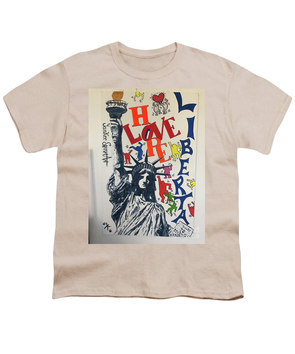 Hommage haring - Youth T-Shirt - Ykstreetart