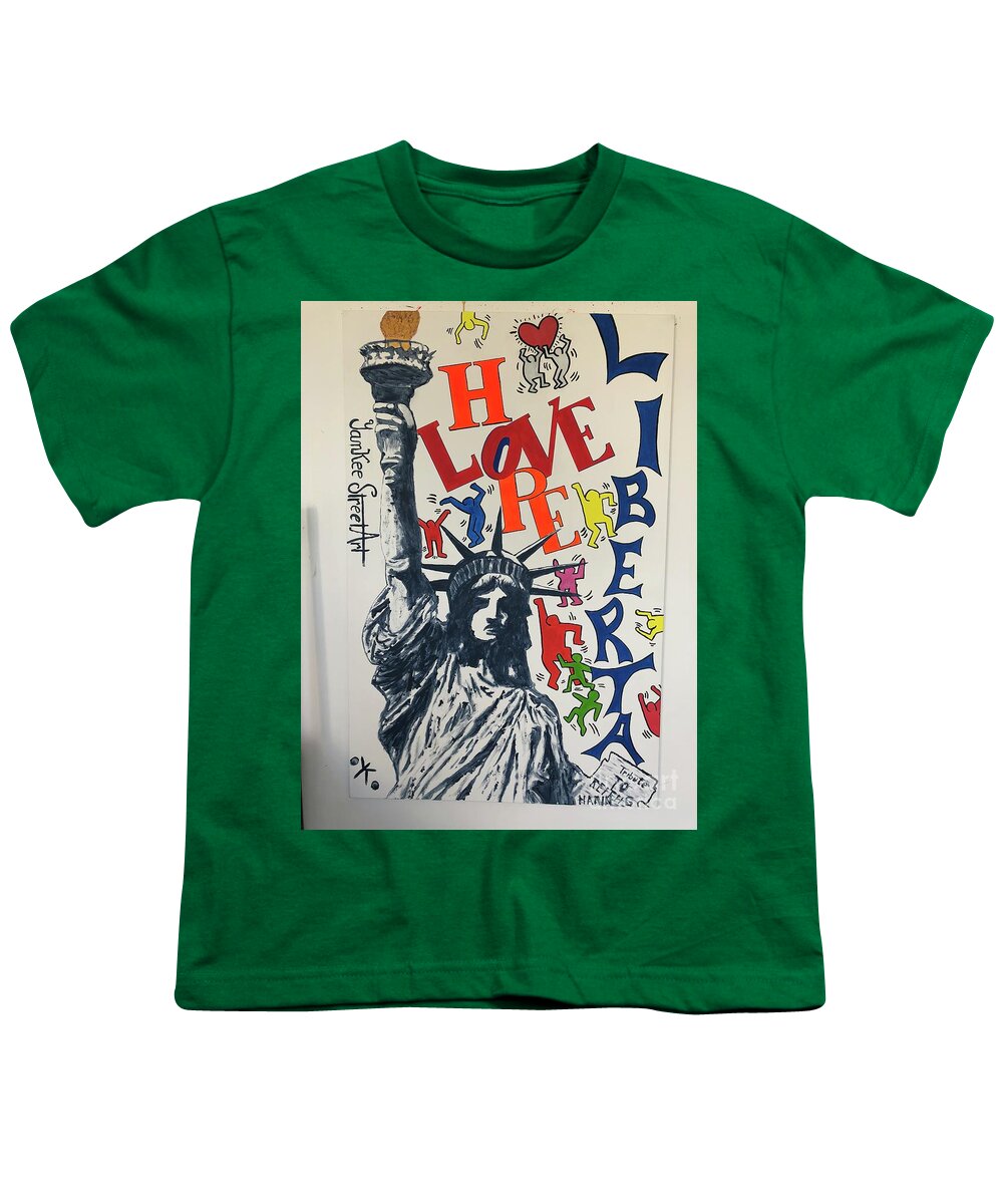 Hommage haring - Youth T-Shirt - Ykstreetart