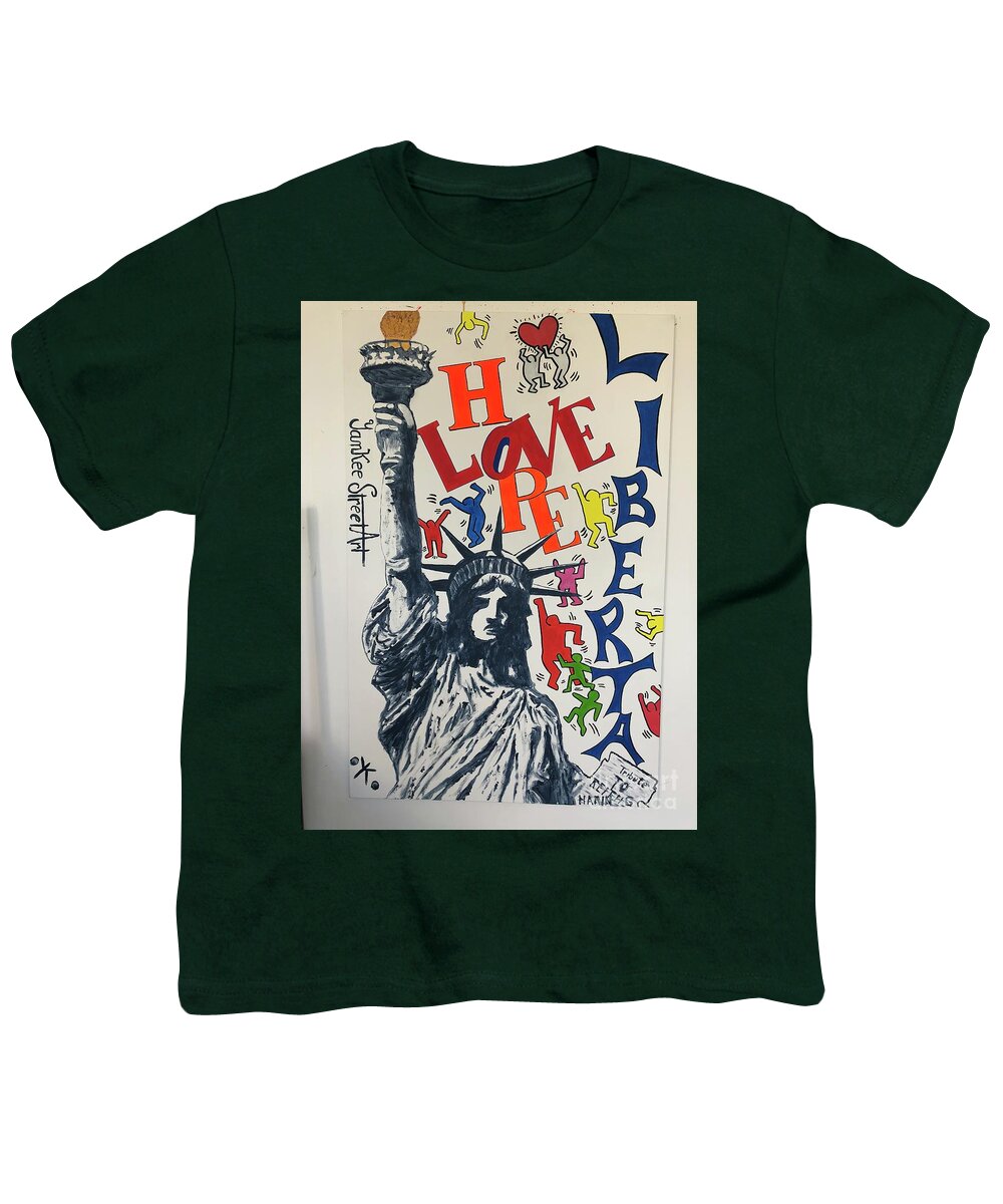 Hommage haring - Youth T-Shirt - Ykstreetart