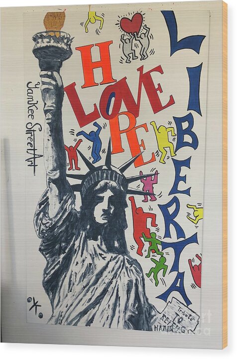 Hommage haring - Wood Print - Ykstreetart