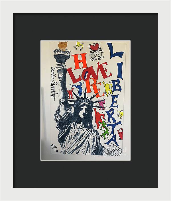 Hommage haring - Framed Print - Ykstreetart