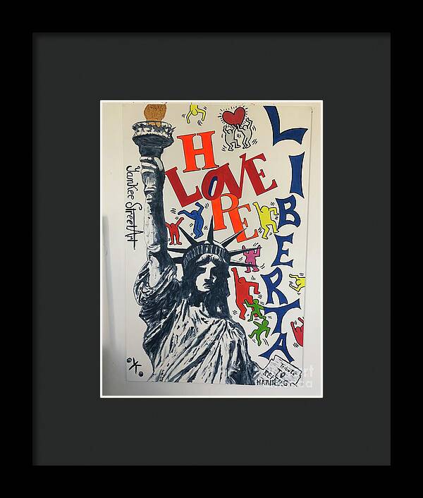 Hommage haring - Framed Print - Ykstreetart
