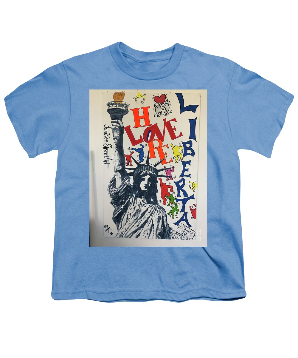 Hommage haring - Youth T-Shirt - Ykstreetart