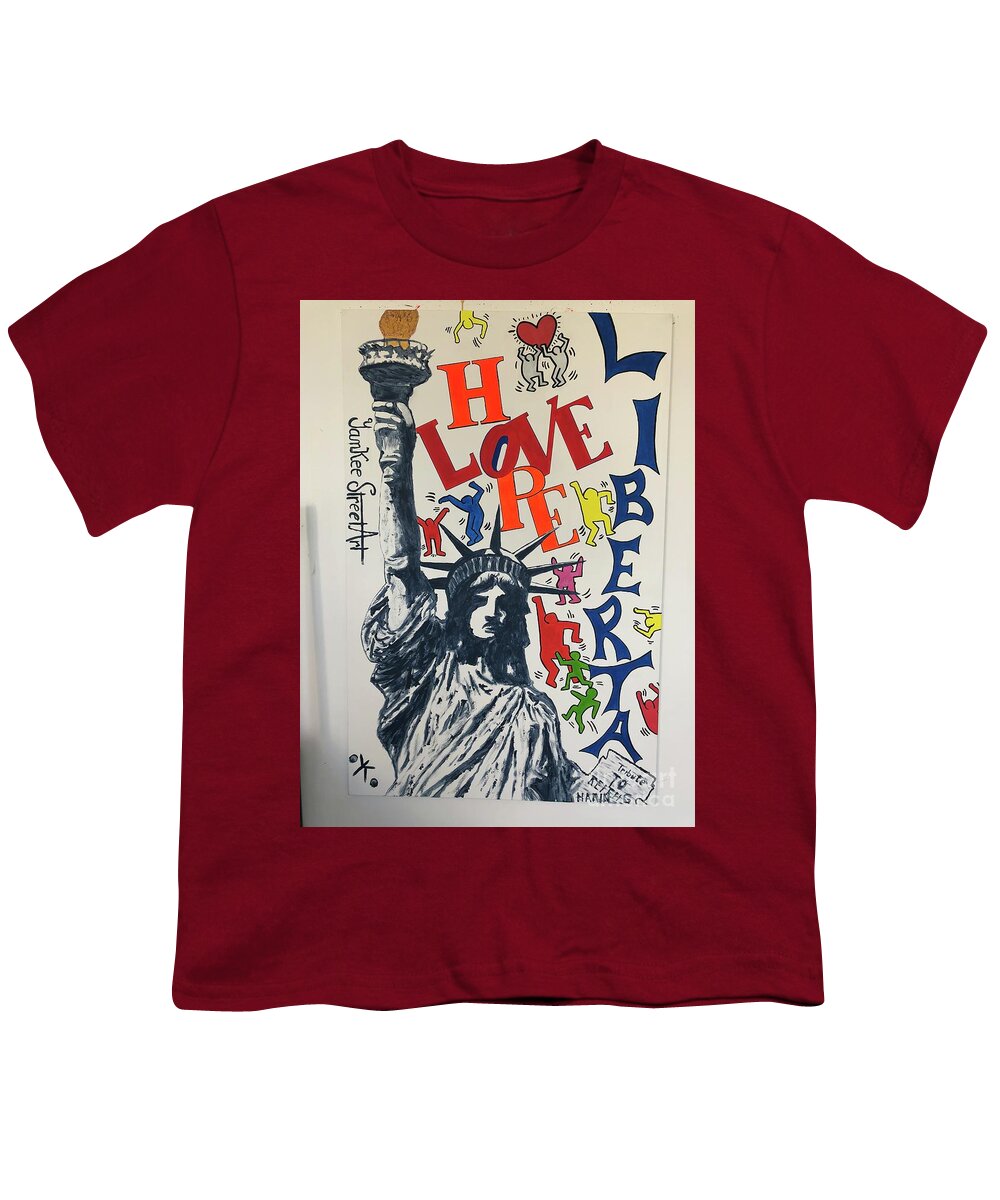 Hommage haring - Youth T-Shirt - Ykstreetart