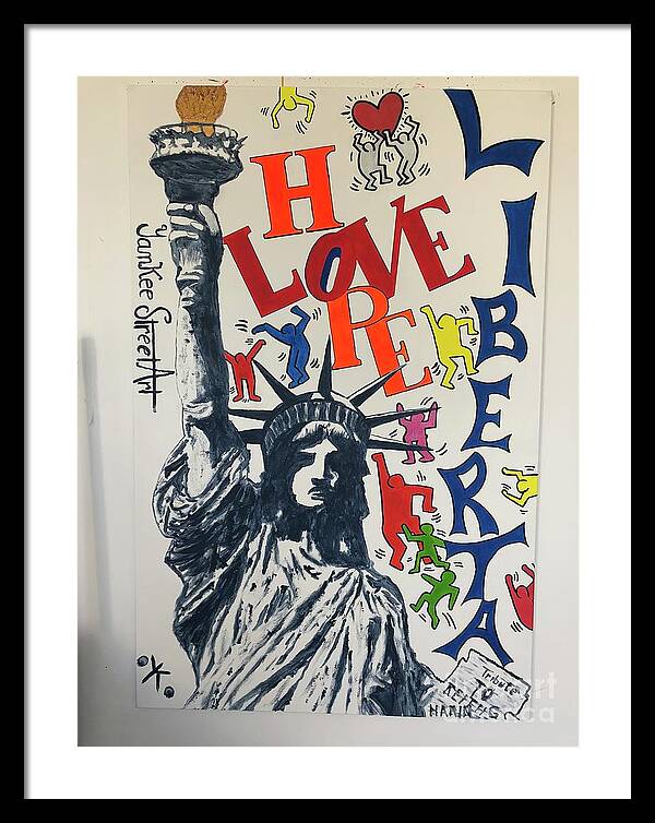 Hommage haring - Framed Print - Ykstreetart