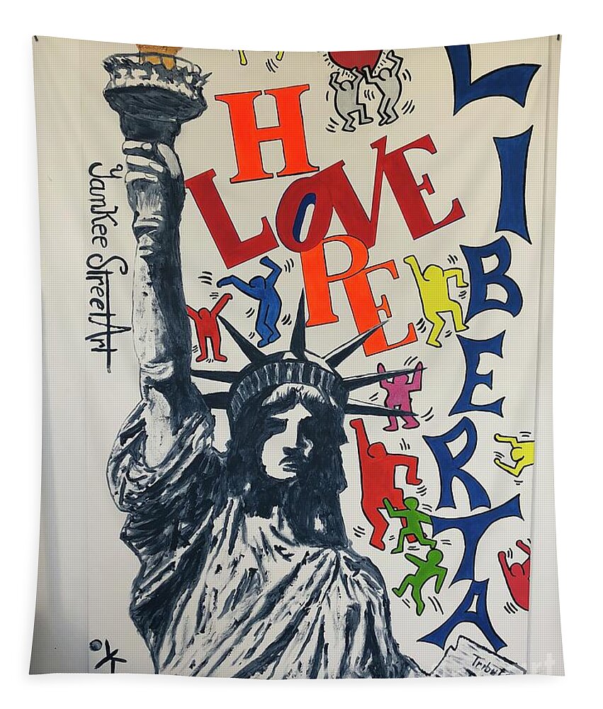 Hommage haring - Tapestry - Ykstreetart