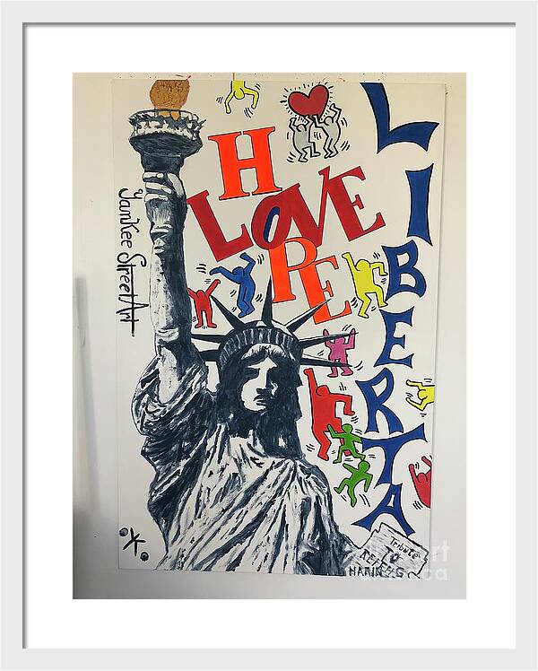 Hommage haring - Framed Print - Ykstreetart