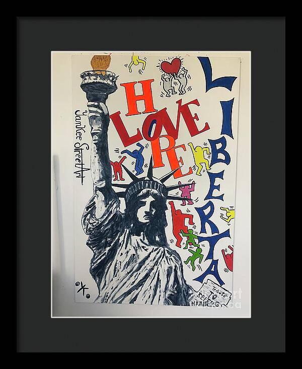Hommage haring - Framed Print - Ykstreetart