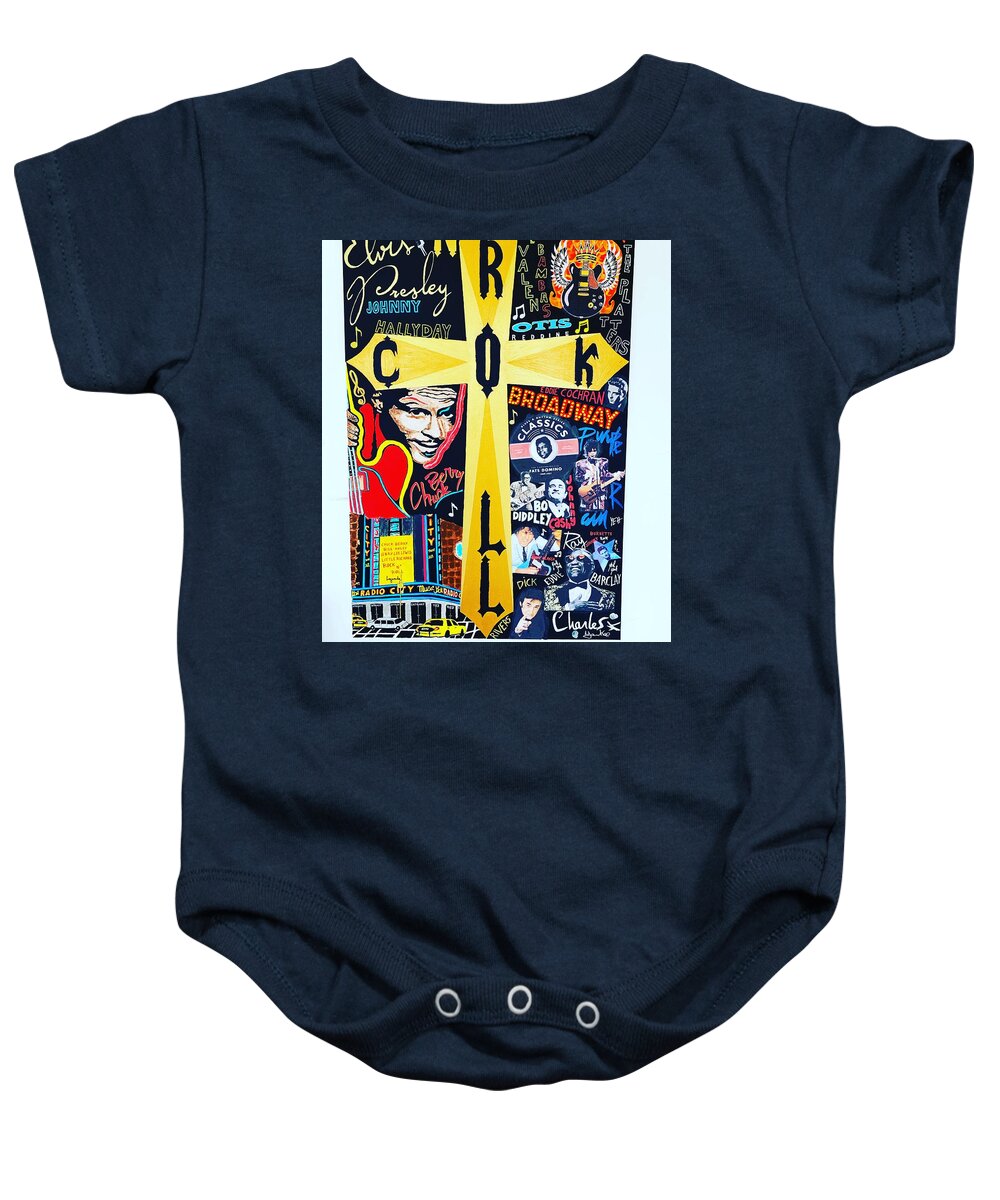 Religion rock and roll - Baby One-Piece - Ykstreetart
