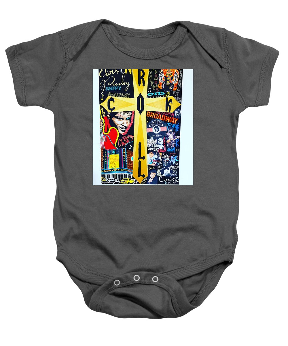 Religion rock and roll - Baby One-Piece - Ykstreetart