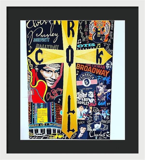 Religion rock and roll - Framed Print - Ykstreetart