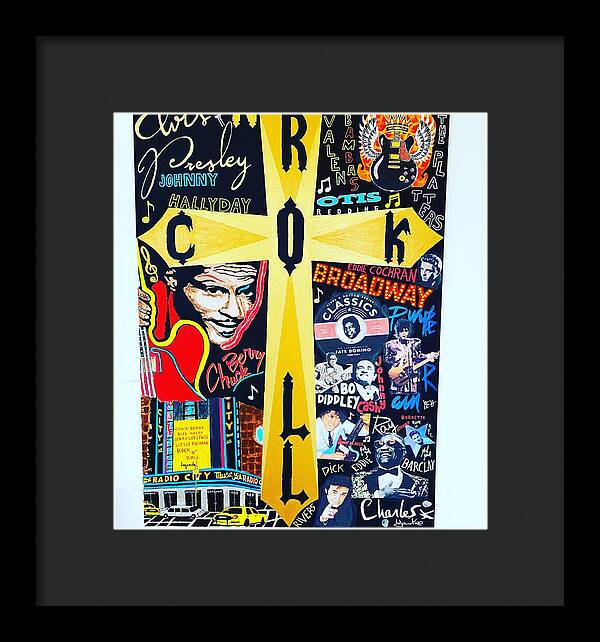 Religion rock and roll - Framed Print - Ykstreetart
