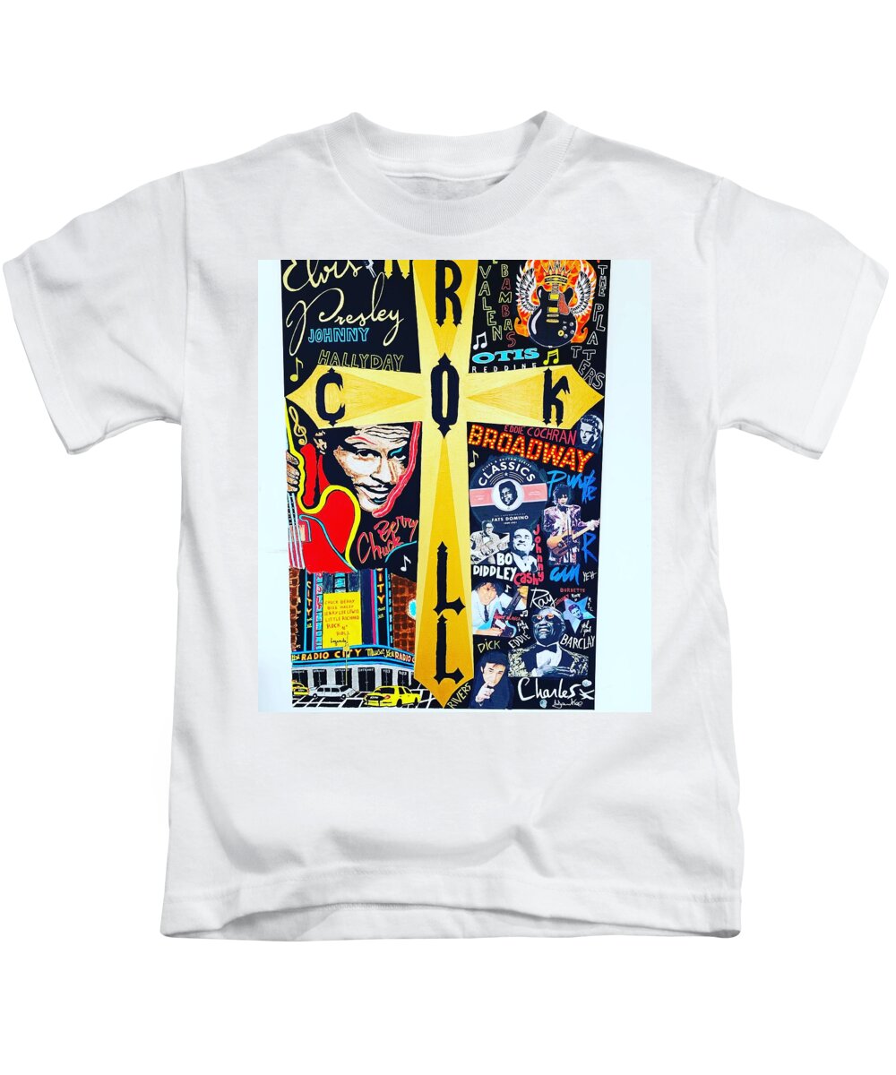 Religion rock and roll - Kids T-Shirt - Ykstreetart