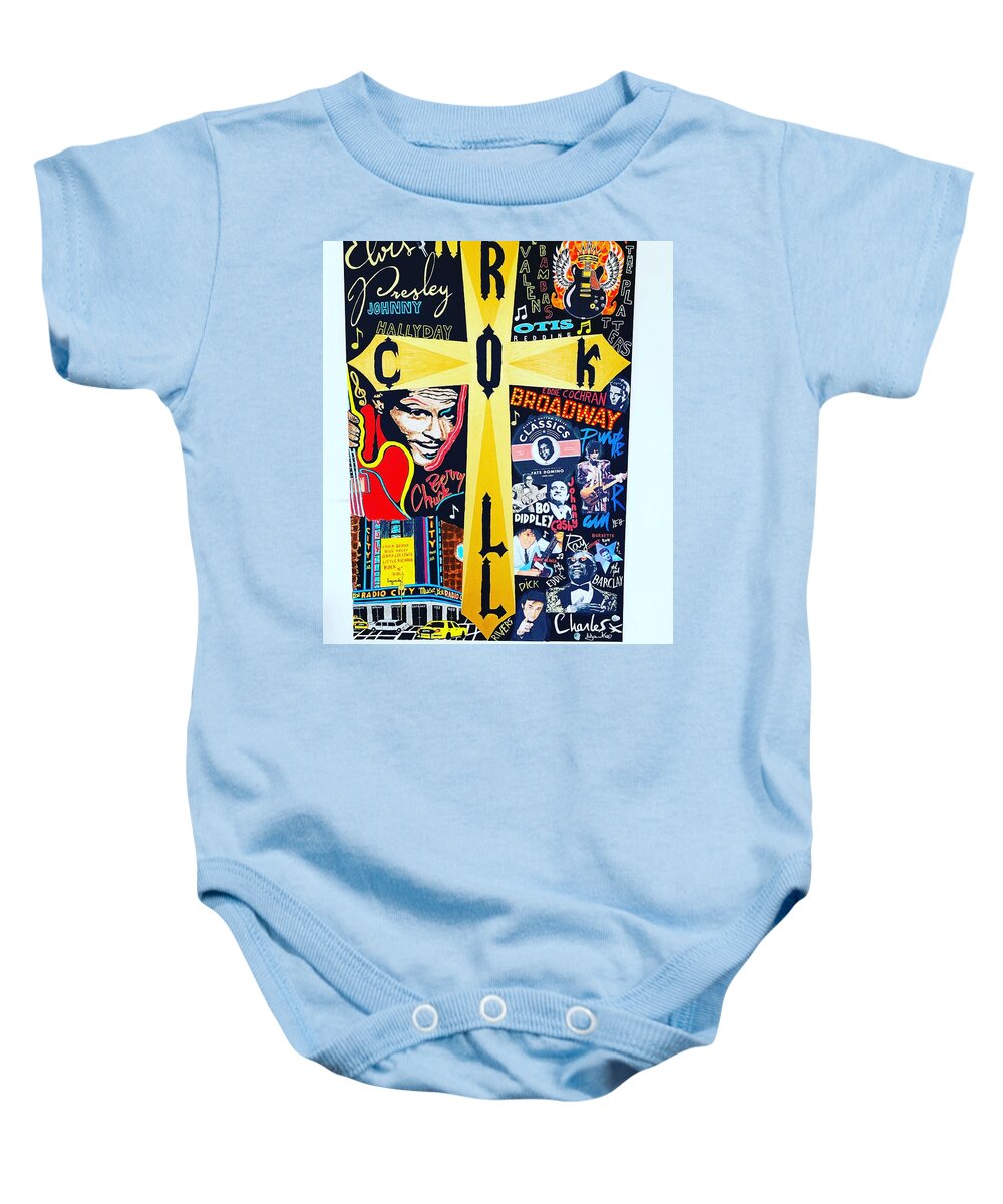Religion rock and roll - Baby One-Piece - Ykstreetart