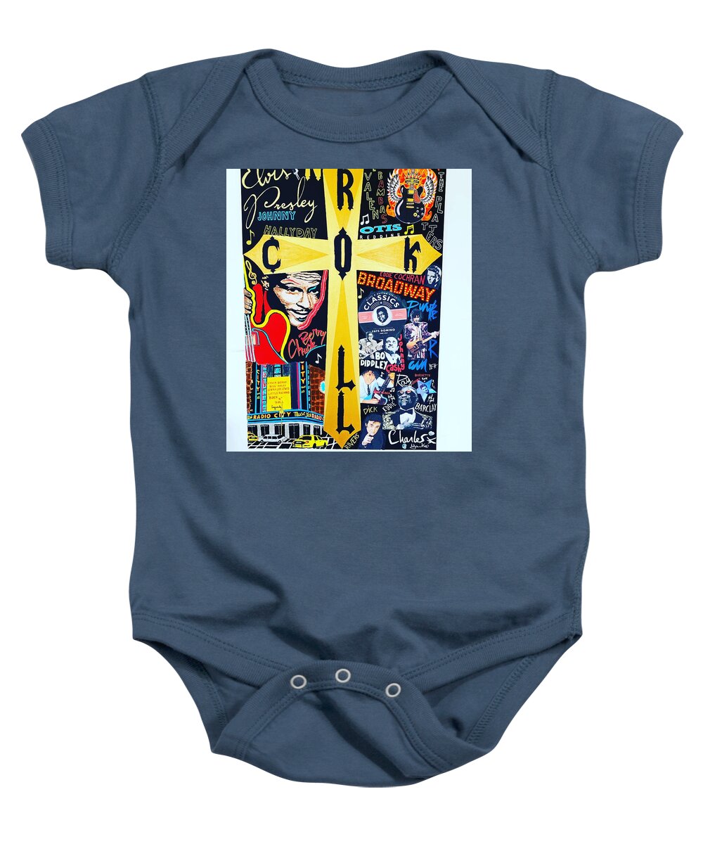 Religion rock and roll - Baby One-Piece - Ykstreetart