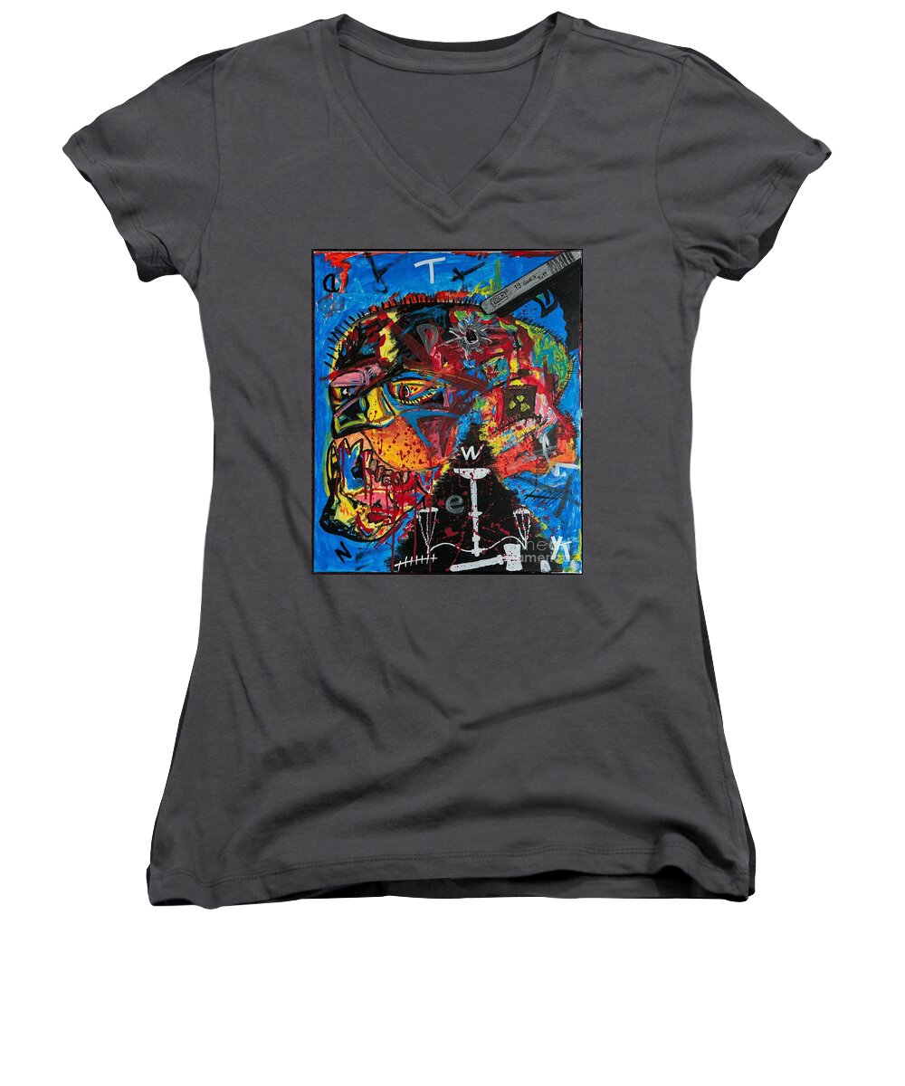Wanted Suicide - Women's V-Neck - Ykstreetart